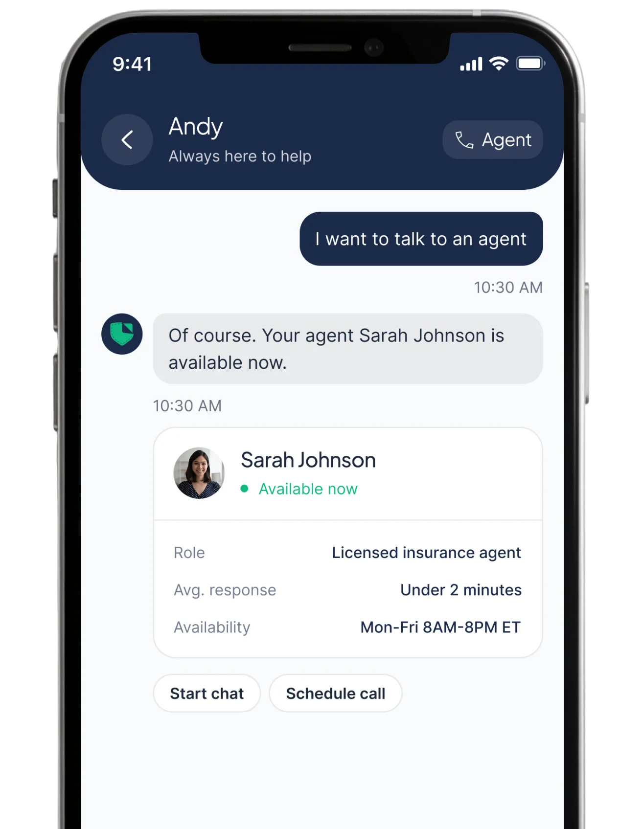 PolicyPocket app connecting you with a licensed agent